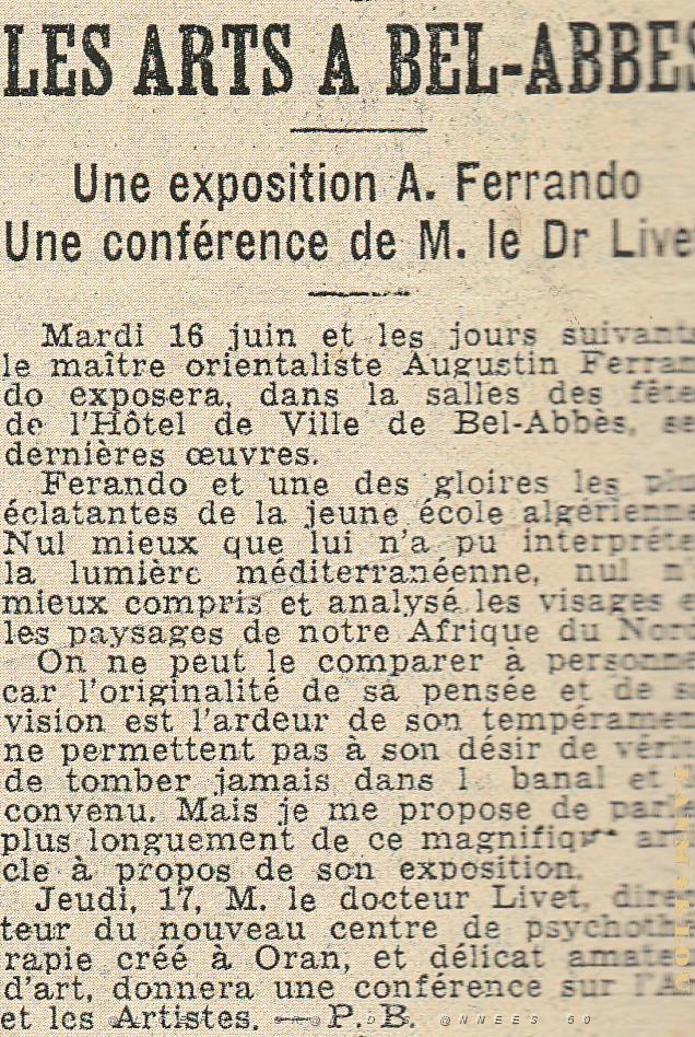AUGUSTIN FERRANDO 1880-1957 (6)L'Echo d'Oran16 juin 1934.jpg